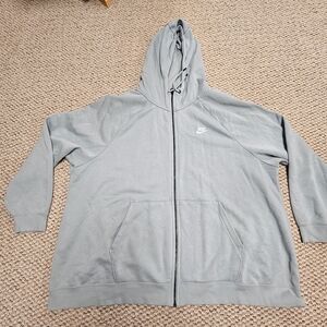 Women's Nike Essentials Tri-Blend Full-Zip Hoodie 3X Light Blue Casual EUC